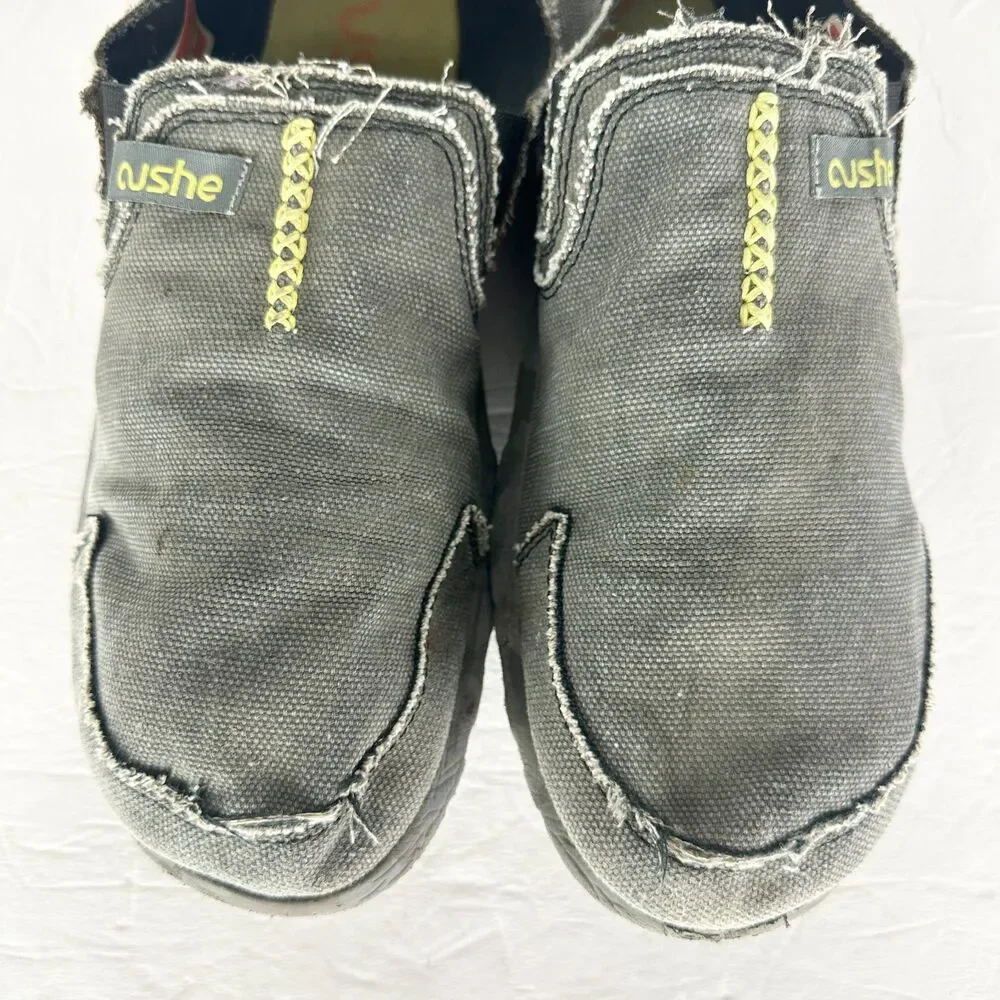Cushe Men's Slipper Shoe Size 11 Black Canvas Slip On Lightweight